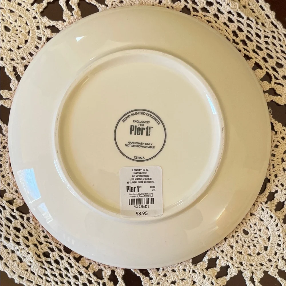 Pier 1 Valentine Cream Decorative Plate
